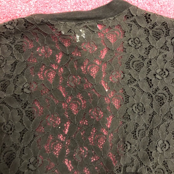 DKNY Partial Lace Cardigan Women size S - Picture 7 of 8